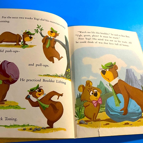 YOGI BEAR VTG 1960 A LITTLE GOLDEN BOOK YOGI BEAR OUR HERO HARDCOVER - Picture 6 of 14